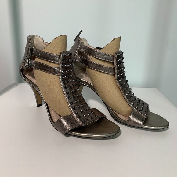 Vince Camuto Shoes - Vince Camuto Pewter  Kitten Heels - Size 8.5/38.5